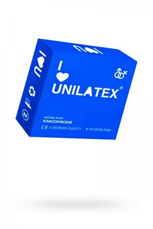 Презервативы Unilatex Natural Plain, 3 шт, гладкие