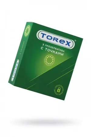 Презервативы TOREX точечные, латекс, 3 шт