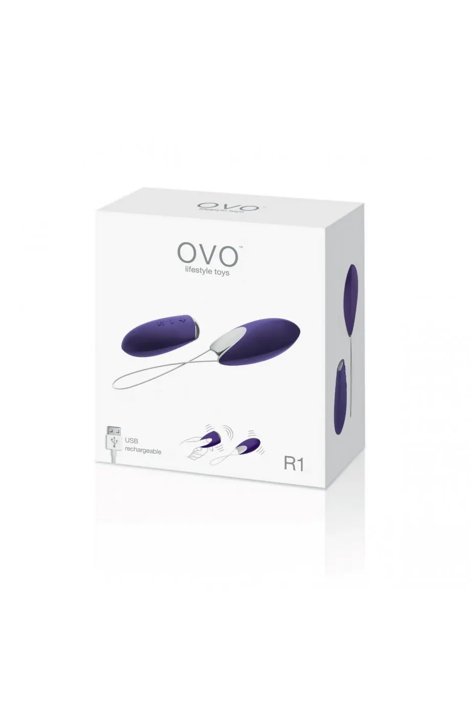 Виброяйцо OVO на дистанционном управлении, ежевичное