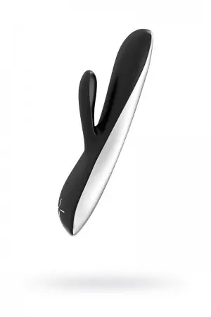 Вибратор OVO rabbit перезаряжаемый силикон, черный, 19,5 см