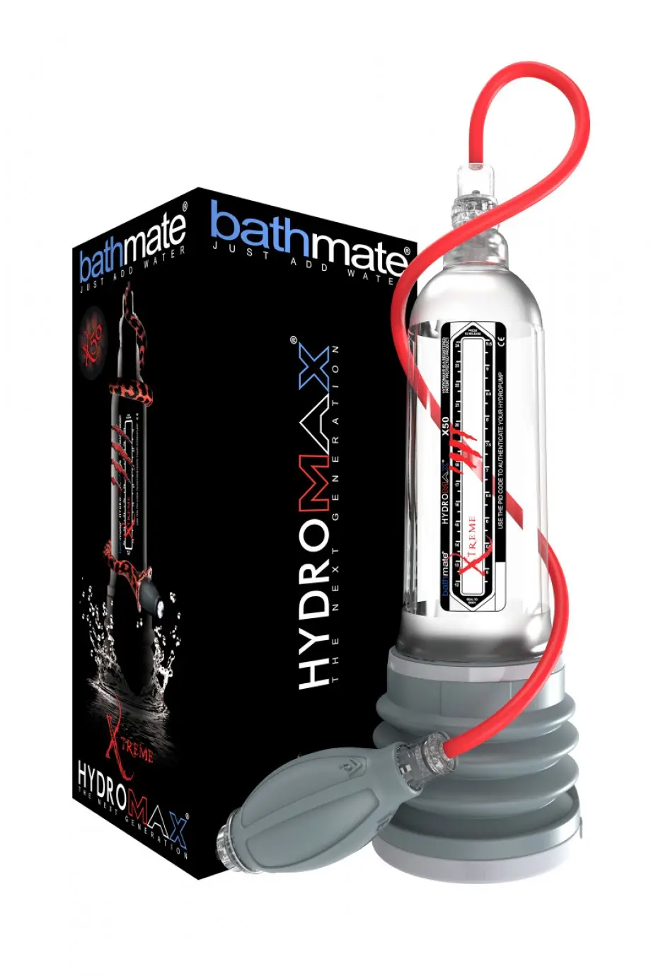Гидропомпа Bathmate Hydromax Xtreme X50, прозрачная, 36,5 см