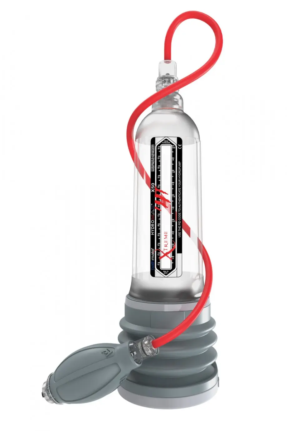 Гидропомпа Bathmate Hydromax Xtreme X50, прозрачная, 36,5 см