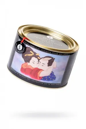 Соль Мёртвого моря для ванны Shunga Oriental Crystals «Океанский бриз» с лечебным эффектом, в комплекте свеча+ракушка, 600 г