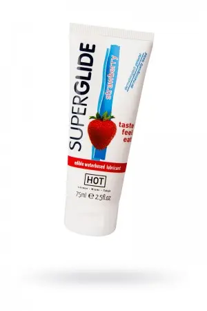 Съедобная смазка на водной основе Superglide для орального секса со вкусом клубники, 75 мл