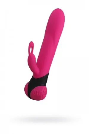 Вибратор с клиторальным стимулятором Adrien Lastic Bonnie & Clyde, силикон, розовый, 22,6 см