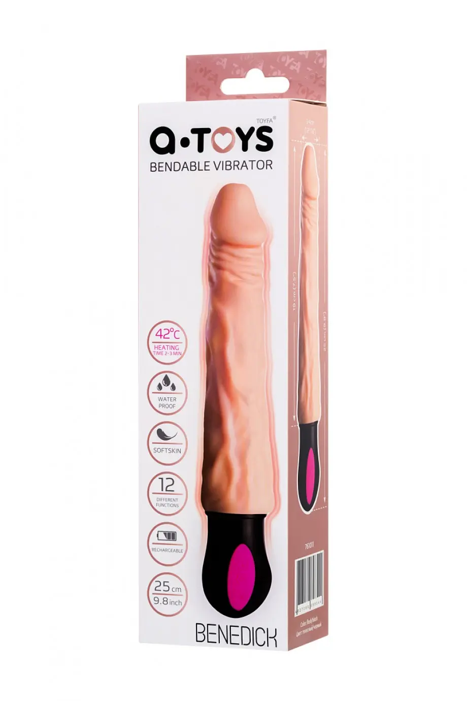 TOYFA A-Toys Benedick с подогревом, вибрация, 18 см