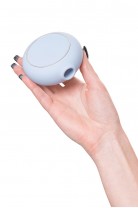 Вакуумный стимулятор клитора с вибрацией Satisfyer Pro To Go 3, голубой, 8,5 см