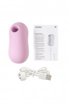 Вакуум-волновой бесконтактный стимулятор клитора Satisfyer Cotton Candy, силикон, фиолетовый, 8,6 см