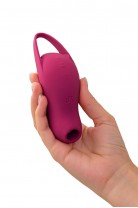 Вакуум-волновой стимулятор клитора с вибрацией Satisfyer Pocket Pro 1, силикон, бордовый, 13,9 см