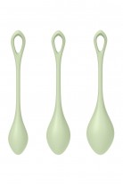 Набор вагинальных шариков Satisfyer YONI Power 2, силикон, светло-зеленый