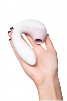 Вибратор Satisfyer Supernova, с вакуум-волновым стимулятором, силикон, белый, 16,9 см