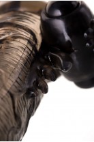 Насадка Toyfa XLover, для увеличения размера с кольцом и вибрацией, черная прозрачная, 14.5 см