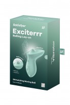 Вибратор с движущимся шариком Satisfyer Exciterrr, силикон, мятный