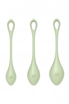 Набор вагинальных шариков Satisfyer YONI Power 2, силикон, светло-зеленый