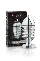 Анальная пробка Mystim Hector Helix L, электростимуляция, Ø 5 см