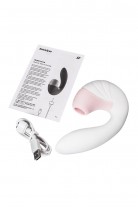 Вибратор Satisfyer Supernova, с вакуум-волновым стимулятором, силикон, белый, 16,9 см