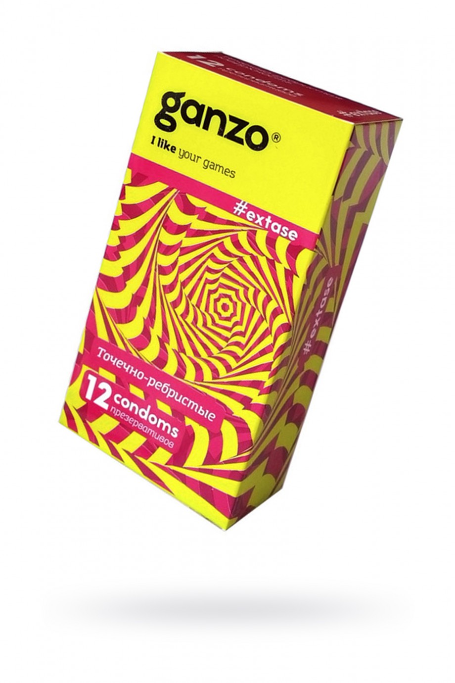 Презервативы Ganzo Extase, с точечно-ребристой поверхностью, 12 шт