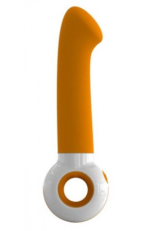 Вибратор O-zone оранжево-белый 18 см
