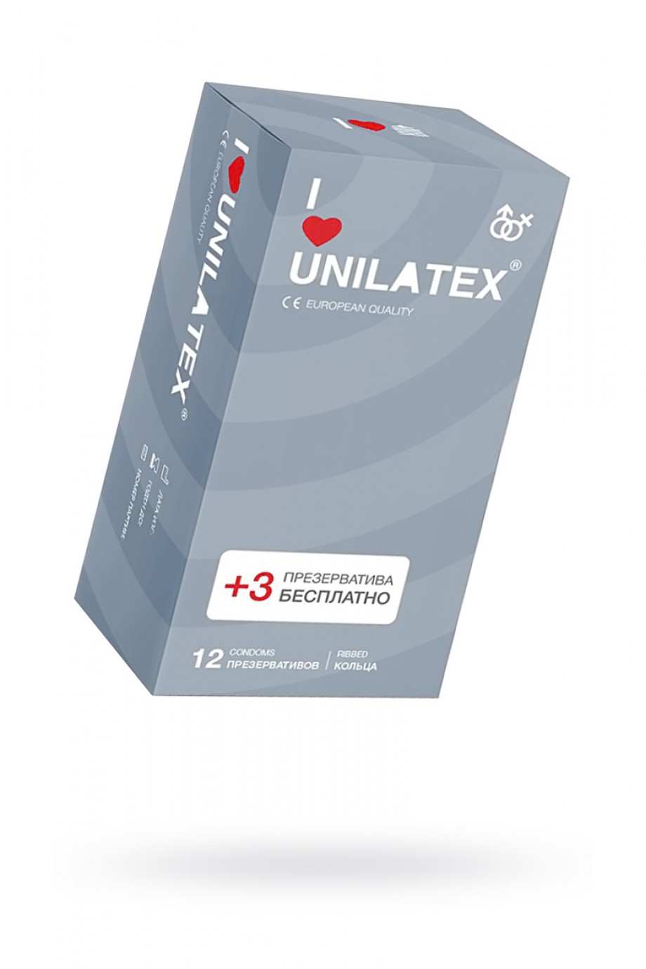 Презервативы Unilatex Ribbed, 12 шт, ребристые