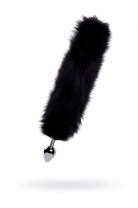 Анальная пробка с Черным лисьим хвостом, металл, Ø 3,4 см Анальная пробка с Черным лисьим хвостом, металл, Ø 3,4 см