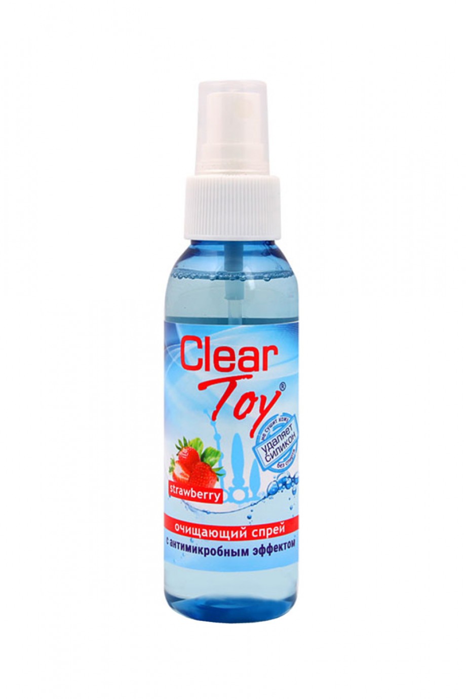 Очищающий спрей CLEAR TOYS STRAWBERRY с антимикробным эффектом, 100 мл