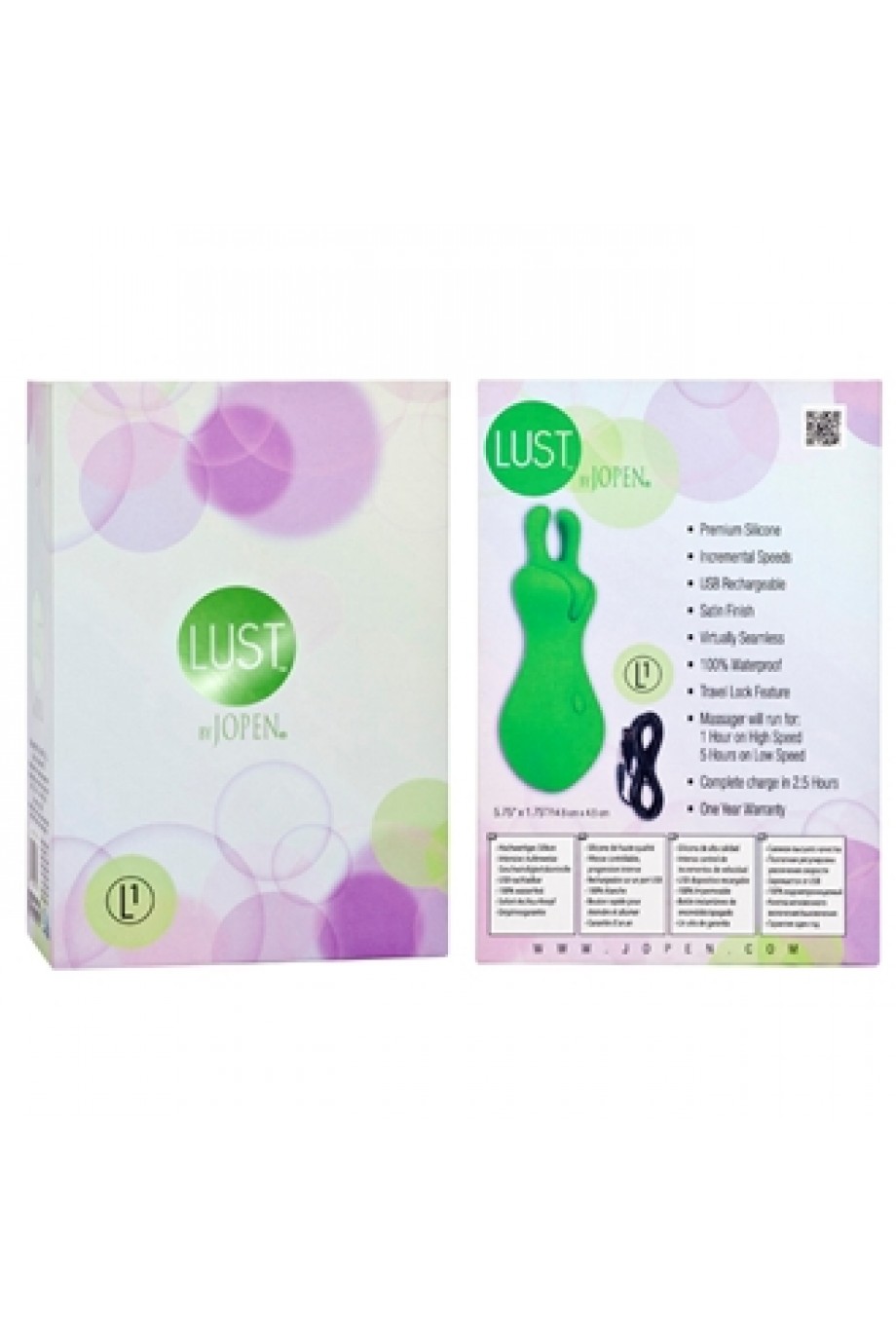 Вибромассажер Lust L1, силикон, зеленый