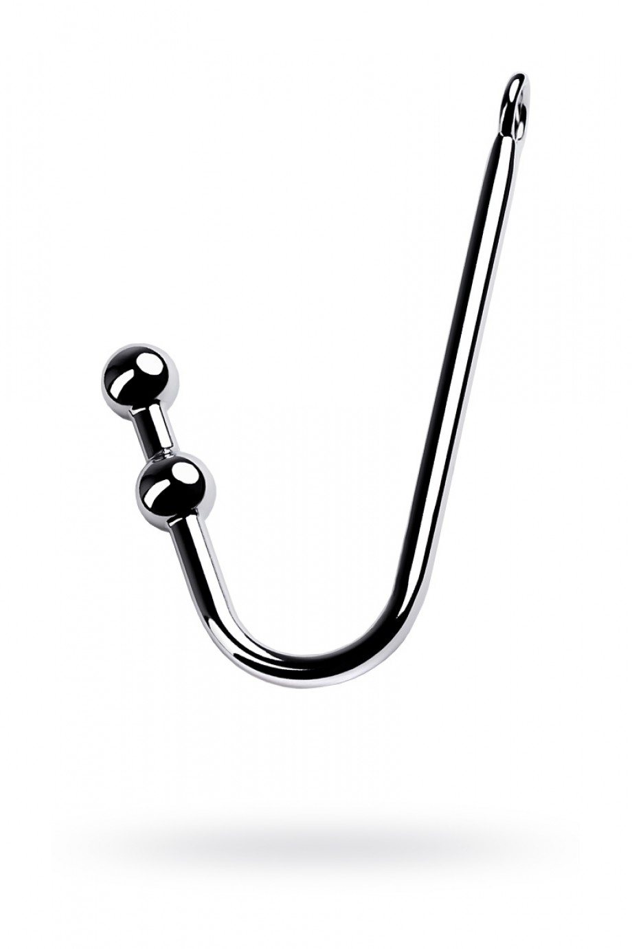 Крюк анальный с двумя шарами, TOYFA Metal,серебр.