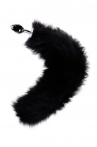 Анальная пробка с Черным лисьим хвостом, металл, Ø 3,4 см Анальная пробка с Черным лисьим хвостом, металл, Ø 3,4 см