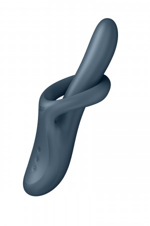 Вибратор и ротатор с функцией нагрева Satisfyer Heat Flex 4, силикон, серый