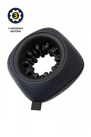 Вибромастурбатор нереалистичный Satisfyer Ring Stroker, силикон, чёрный, 9,1 см.