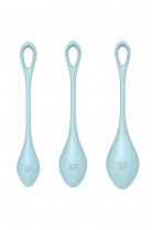 Набор вагинальных шариков Satisfyer YONI Power 2, силикон, голубой