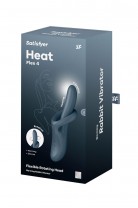 Вибратор и ротатор с функцией нагрева Satisfyer Heat Flex 4, силикон, серый