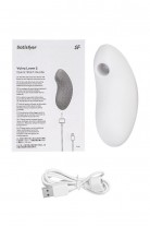 Вакуум-волновой стимулятор клитора с вибрацией Satisfyer Vulva Lover 2, силикон, белый, 11,9 см