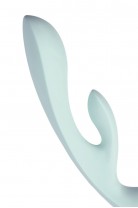 Нереалистичный вибратор Satisfyer Triple Oh, силикон, голубой, 24 см