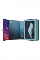 Вакуум-волновой стимулятор клитора с вибрацией Satisfyer Pocket Pro 1, силикон, голубой, 13,9 см