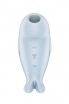 Вакуумный стимулятор клитора с вибрацией Satisfyer Seal You Soon, силикон, голубой, 11 см