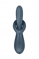 Вибратор и ротатор с функцией нагрева Satisfyer Heat Flex 4, силикон, серый