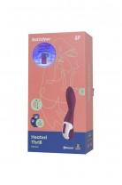 Вибратор с подогревом Satisfyer Heated Thrill Connect App, бордовый, 20,6 см