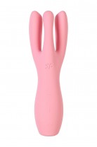 Вибростимулятор Satisfyer Threesome 3, силикон, розовый, 14 см