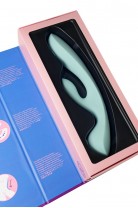 Нереалистичный вибратор Satisfyer Triple Oh, силикон, голубой, 24 см