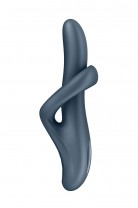 Вибратор и ротатор с функцией нагрева Satisfyer Heat Flex 4, силикон, серый