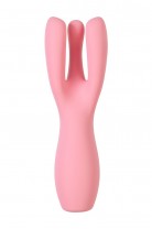 Вибростимулятор Satisfyer Threesome 3, силикон, розовый, 14 см
