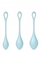 Набор вагинальных шариков Satisfyer YONI Power 2, силикон, голубой