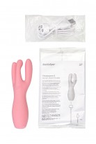 Вибростимулятор Satisfyer Threesome 3, силикон, розовый, 14 см
