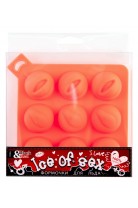 Формочки для льда, силикон, оранжевая