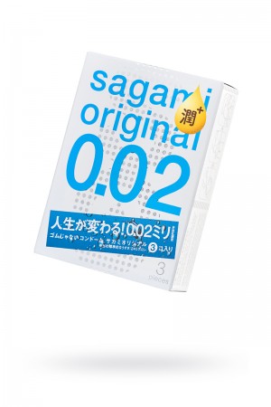 Презервативы полиуретановые Sagami Original 002 Extra Lub, 3 шт