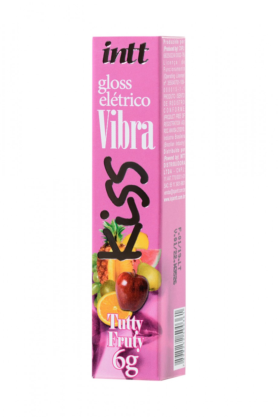 Блеск для губ INTT GLOSS VIBE Tutti-frutti с эффектом вибрации, фруктовый, 6 г