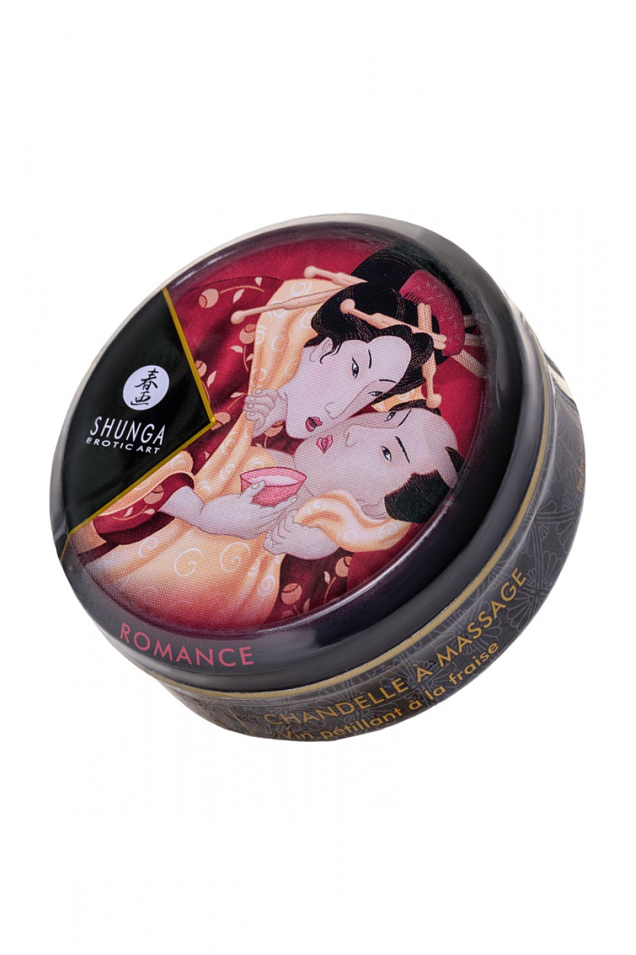 Массажное аромамасло Shunga Romance с ароматом клубники и шампанского, 30 мл