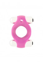 Эрекционное виброкольцо Double Vibrating Endless Cockring розовое
