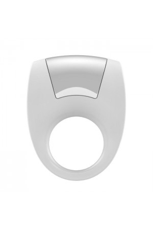 Эрекционное кольцо OVO с удобной кнопкой включения и сильной вибрацией, силиконовое, белое